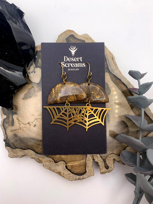 ‘Half Moon Web’ in Ghoulish Gold & Brown