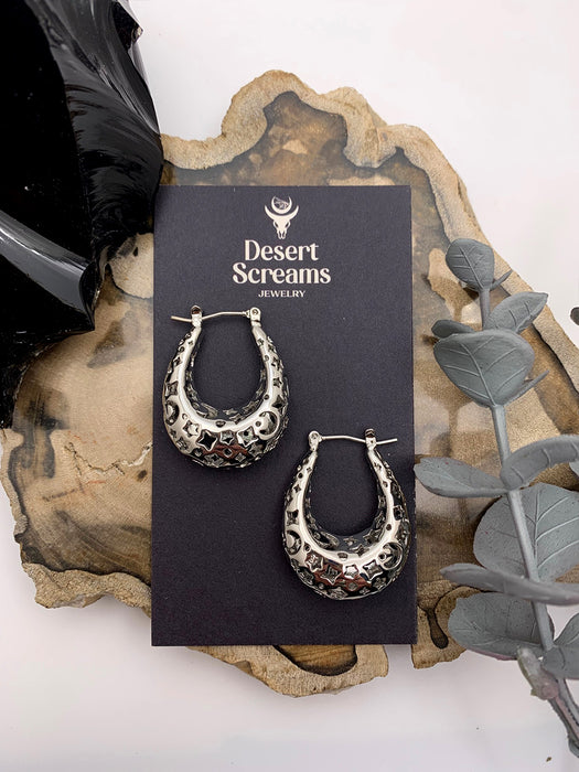 ‘Stardust Hoops’ in Silver