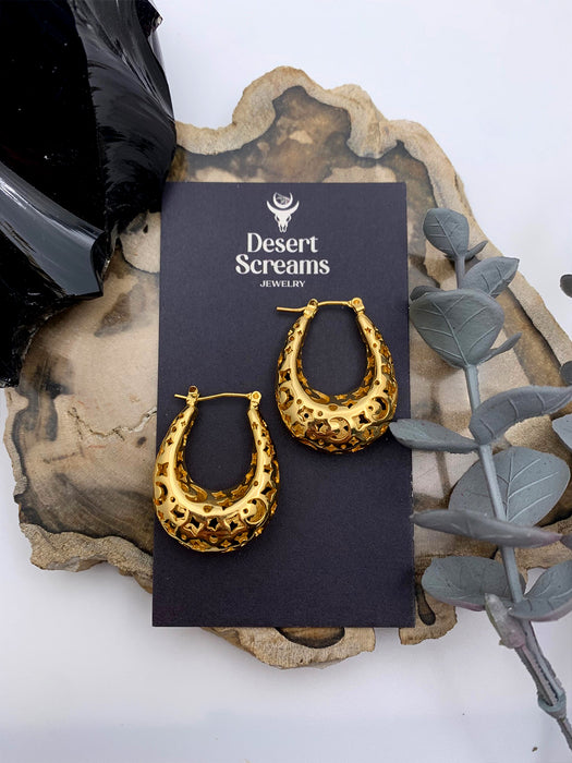 ‘Stardust Hoops’ in Gold