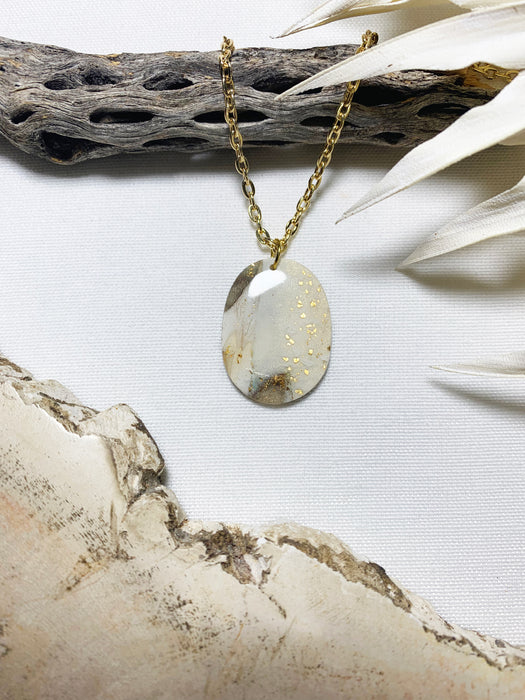 ‘Dreamer’ Necklace in Earthy Marble